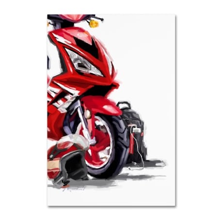 The Macneil Studio 'Red Scooter' Canvas Art,12x19